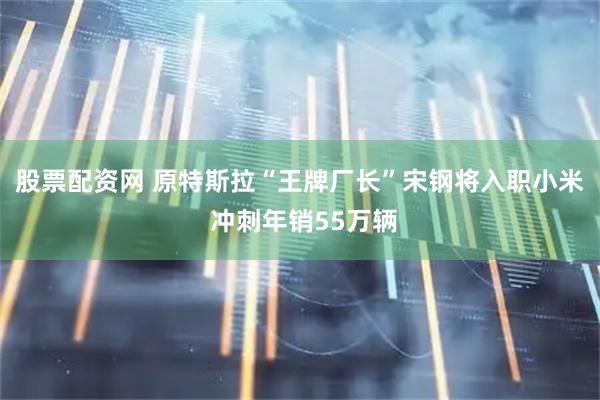 股票配资网 原特斯拉“王牌厂长”宋钢将入职小米 冲刺年销55万辆